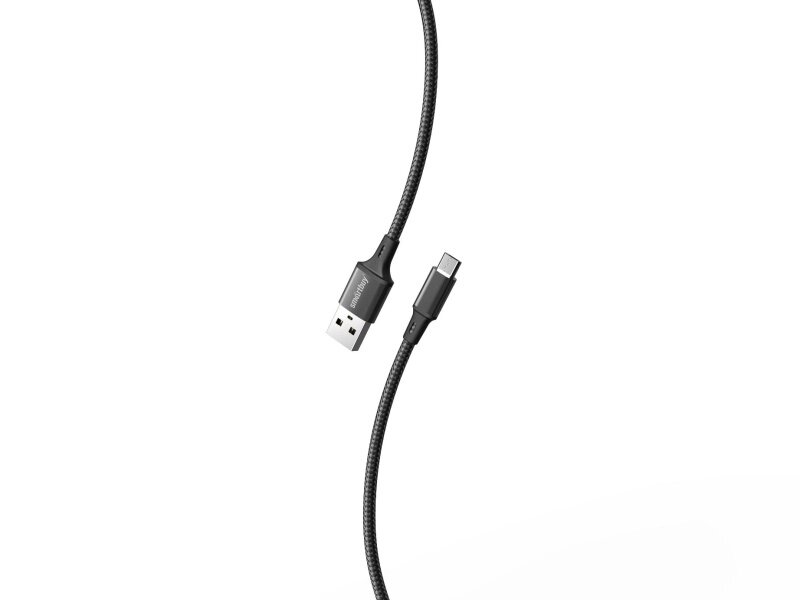 Кабель Smartbuy S14 MicroUSB 3 А, нейлон 2 м, черн (iK-22-S14b) от компании Медиамир - фото 1