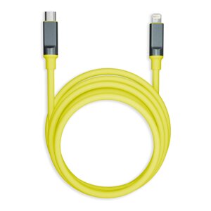 Кабель smartbuy type-C - lightning BOLD супертолстый желтый, 3а, TPE, 1 м пакет (IK-12-pdbold-yellow