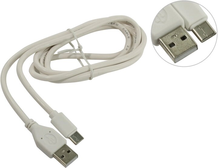 Кабель Smartbuy USB 2.0 - USB TYPE C,  белый, длина 1,2 м (iK-3112 white)/500 от компании Медиамир - фото 1