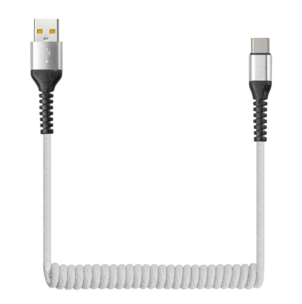 Кабель Smartbuy USB 2.0 - USB Type C, SPIRAL, 1 м, белый (ik-3112sp white) от компании Медиамир - фото 1