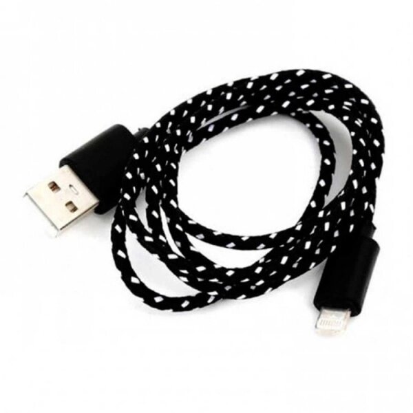 Кабель Smartbuy USB - 8-pin для Apple, нейлон, длина 1,2 м, чёрный (iK-512n black)/100 от компании Медиамир - фото 1