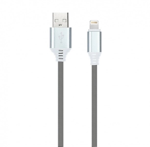 Кабель Smartbuy USB - 8-pin для Apple, нейлон. оплеткa Socks,1м., от компании Медиамир - фото 1