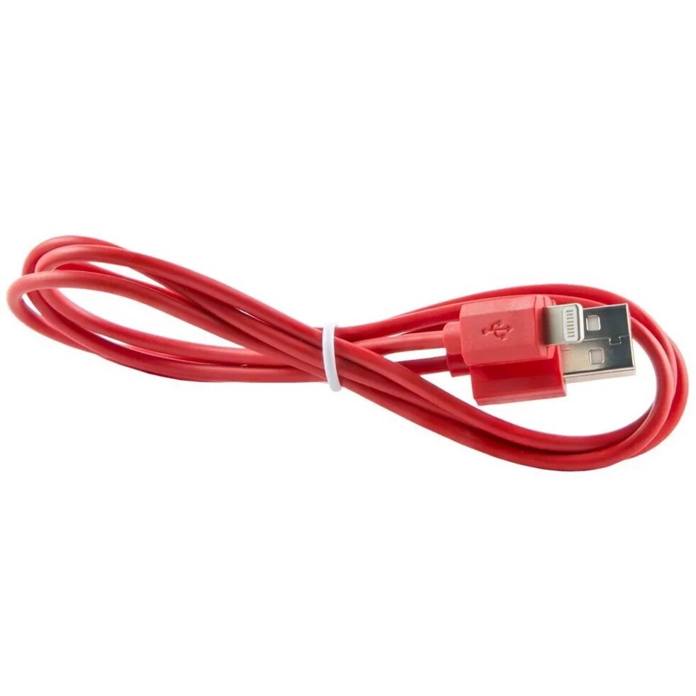Кабель Smartbuy USB - 8-pin для Apple, PLAIN COLOR, 1м, красный, в коробке (iK-512cbox red) от компании Медиамир - фото 1