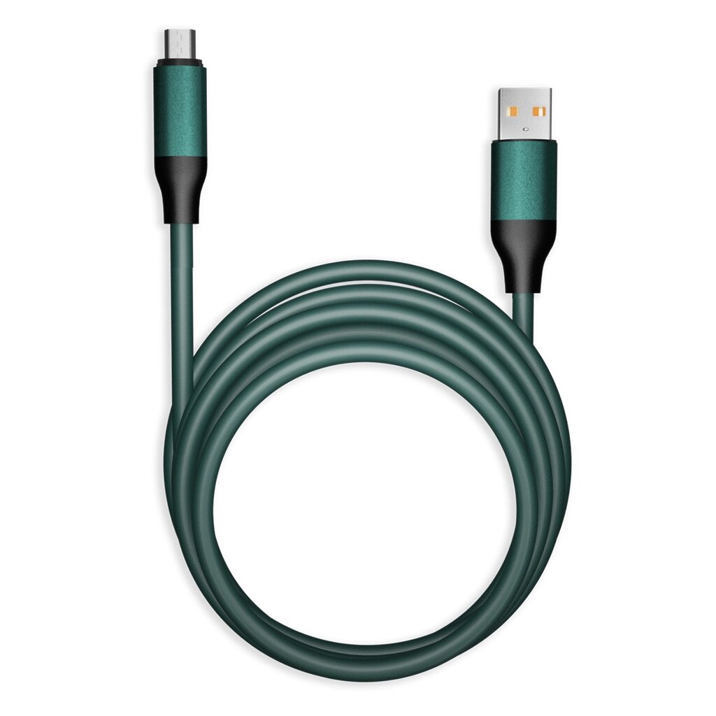 Кабель Smartbuy USB - Micro USB BOLD СуперТолстый мятный 3А, TPE, 1 м пакет (IK-12BOLD-MINT) от компании Медиамир - фото 1