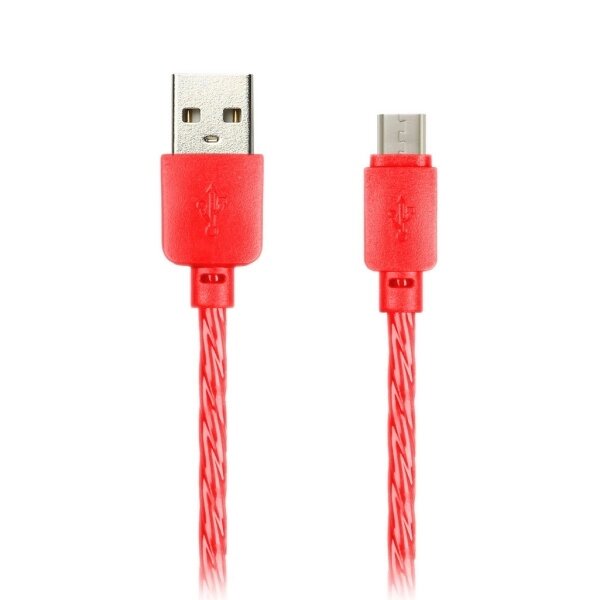 Кабель Smartbuy USB - micro USB, SILICONE SPIRAL, красный, 2 А, 1 м (iK-12SPS red)/100 от компании Медиамир - фото 1
