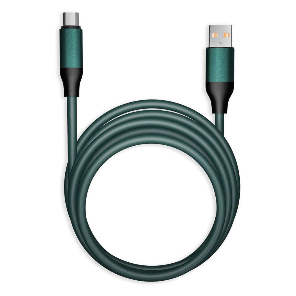 Кабель Smartbuy USB - Type-C BOLD СуперТолстый мятный 3А, TPE, 1 м пакет (IK-3112BOLD-MINT) от компании Медиамир - фото 1