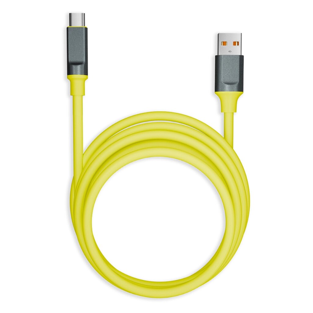 Кабель Smartbuy USB - Type-C BOLD СуперТолстый желтый 3А, TPE, 1 м пакет (IK-3112BOLD-YELLOW) от компании Медиамир - фото 1
