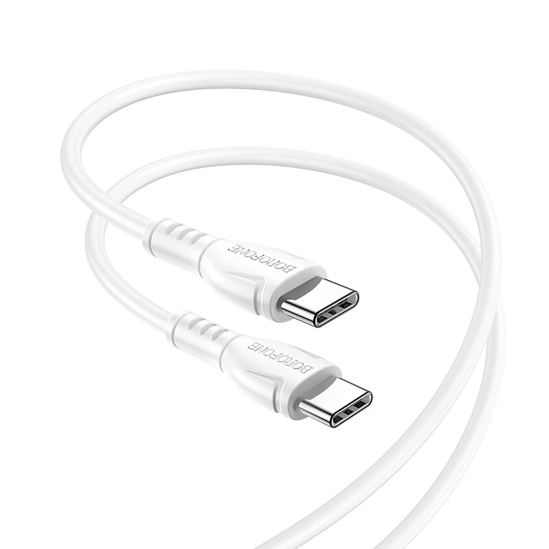 Кабель TypeC - TypeC Borofon BX51aa 3.0A PD 60W  ПВХ 1м White сд от компании Медиамир - фото 1