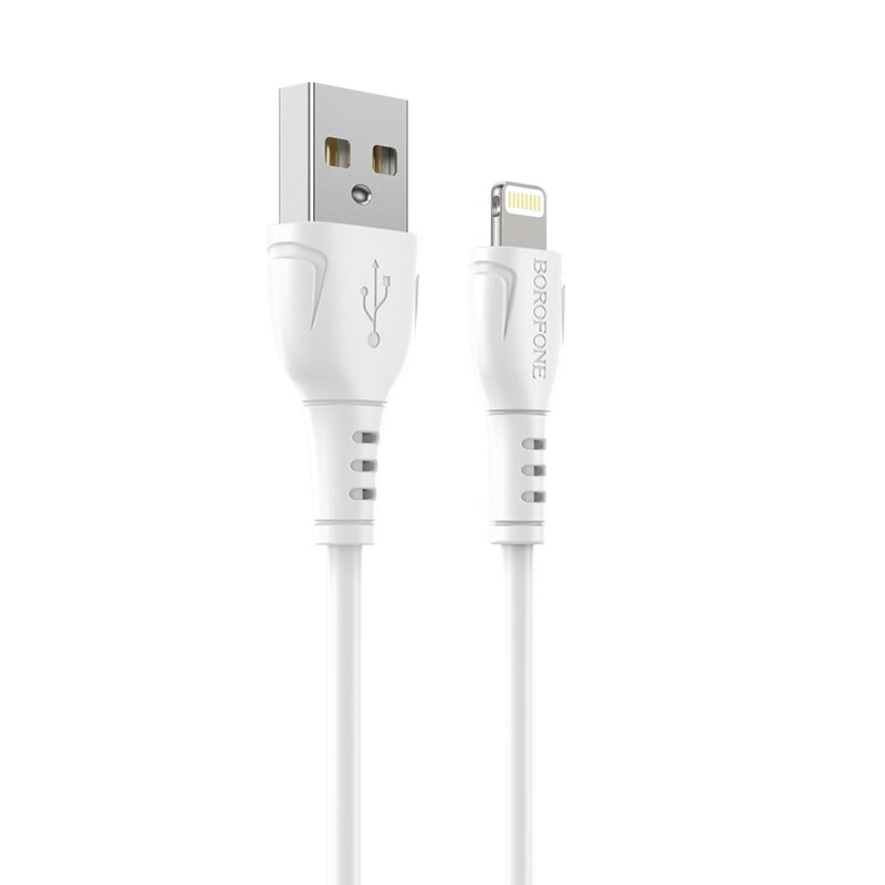 Кабель USB-Lightning Borofon BX51 Triumph 2,4А, ПВХ, 1м White от компании Медиамир - фото 1