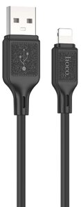 Кабель USB-Lightning HOCO X90 2,4A силикон 1м Black
