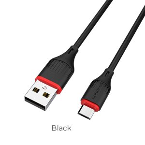 Кабель USB-microusb borofon BX17 enjoy 2.0A TPE 1м black