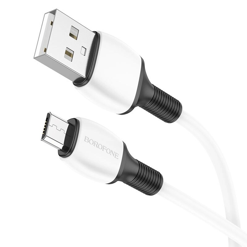 Кабель USB-MicroUSB Borofon BX84 2,4А ПВХ 1м White сд от компании Медиамир - фото 1