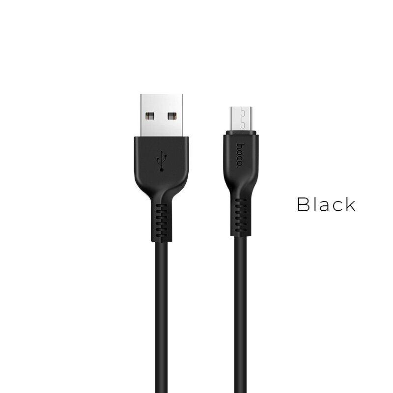 Кабель USB-MicroUSB Hoco X13 Easy TPE 2.4А, 1 м, черный от компании Медиамир - фото 1