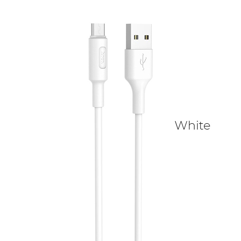 Кабель USB-MicroUSB Hoco X25 Soarer 2.0A TPE 1м White от компании Медиамир - фото 1