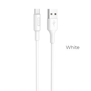 Кабель USB-microusb hoco X25 soarer 2.0A TPE 1м white