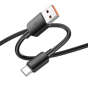 Кабель USB-typec hoco X96 6.0а 100W пвх 1м black