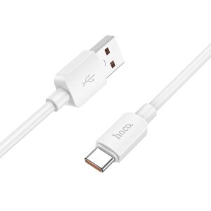 Кабель USB-typec hoco X96 6.0а 100W пвх 1м white