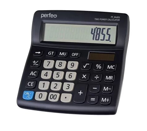Калькулятор Perfeo PF_A4855, бухгалтерский, 12-разрядный, черный от компании Медиамир - фото 1
