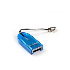 Картридер микро Smartbuy, USB 2.0 - MicroSD, 710 голубой (SBR-710-B)