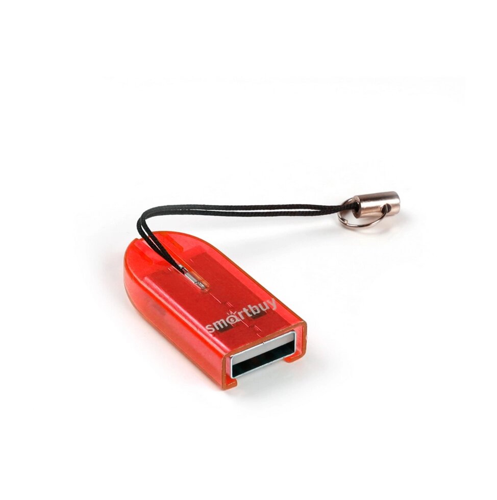 Картридер микро Smartbuy, USB 2.0 - MicroSD, 710 красный (SBR-710-R) от компании Медиамир - фото 1