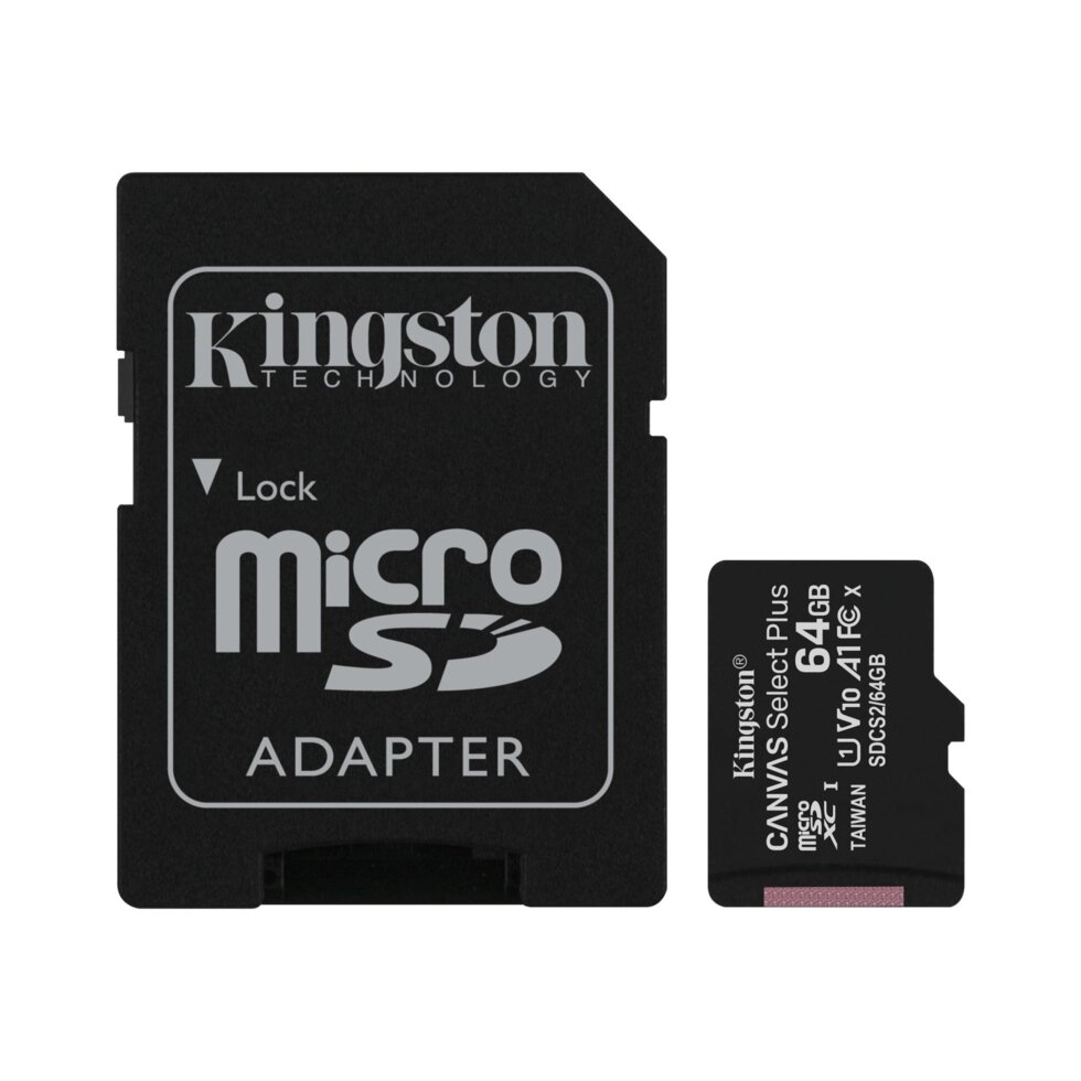Kingston micro SDHC 32GB Class10 UHS-I Canvas Select Plus (с адаптером SD) от компании Медиамир - фото 1