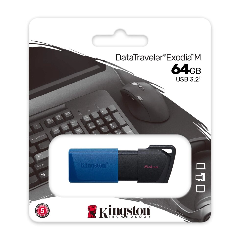 Kingston USB 3.2 Gen. 1 64GB Data Traveler Exodia M от компании Медиамир - фото 1