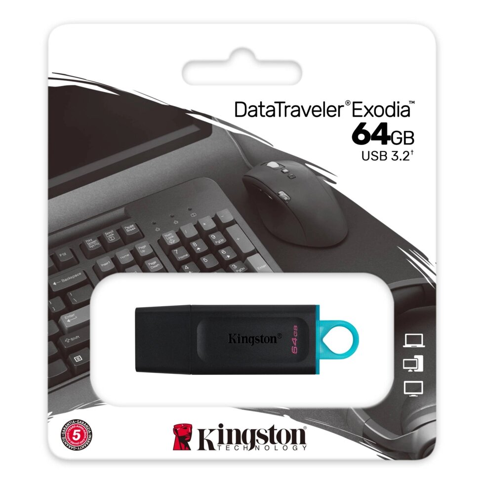 Kingston USB 3.2 Gen. 1 64GB Data Traveler Exodia от компании Медиамир - фото 1