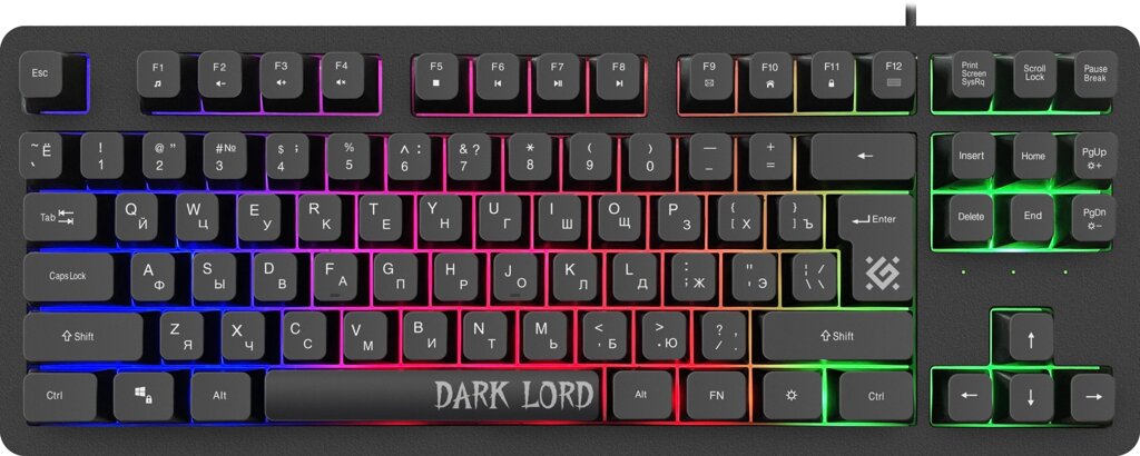 Клавиатура Defender игровая Dark Lord GK-580 RU, черный, радужная,87кнопок (45580) от компании Медиамир - фото 1