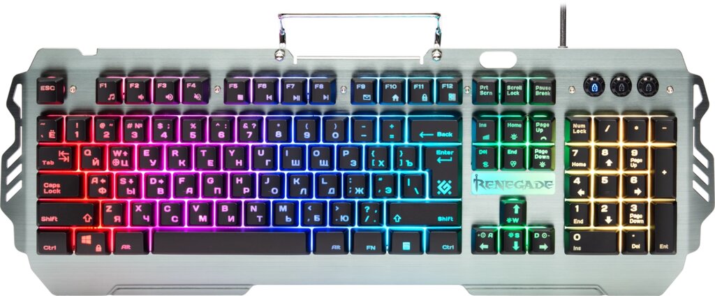 Клавиатура Defender игровая Renegade GK-640DL RU, Звукоактивная RGB подсветка, 7 режимов (45640) от компании Медиамир - фото 1