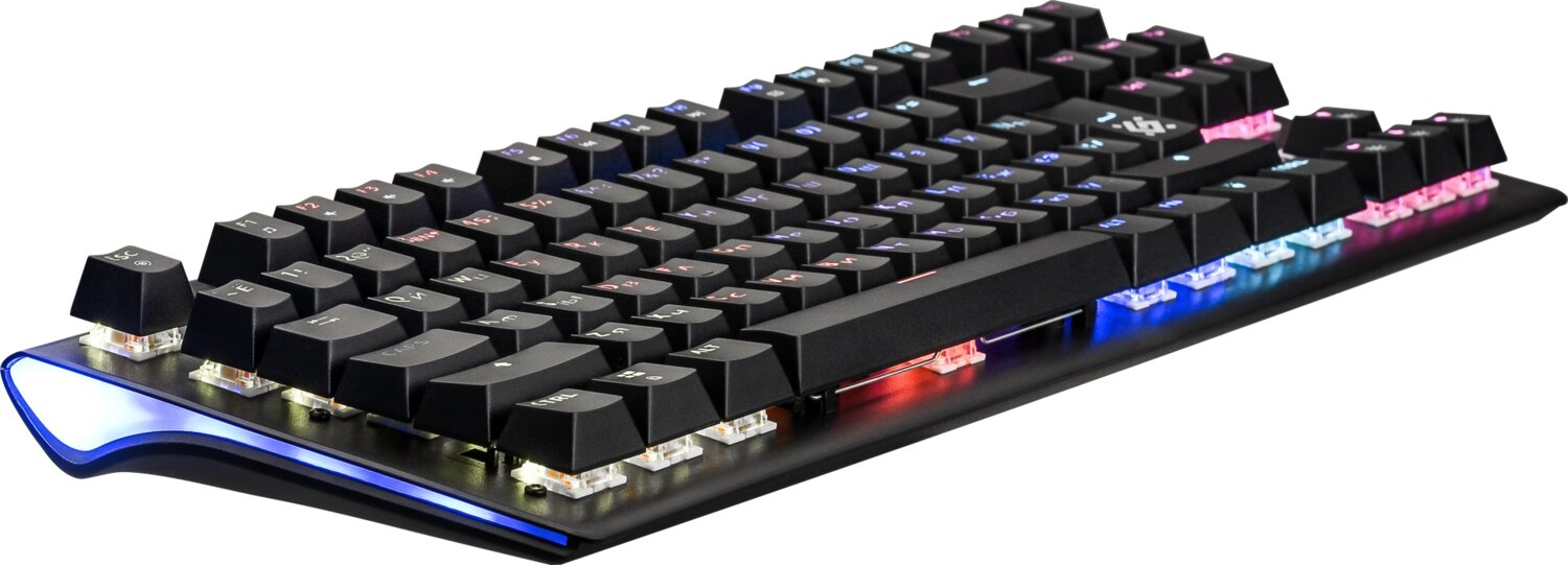 Клавиатура механическая DEFENDER Dark Arts GK-375 RU, Rainbow,87 клавиш ...