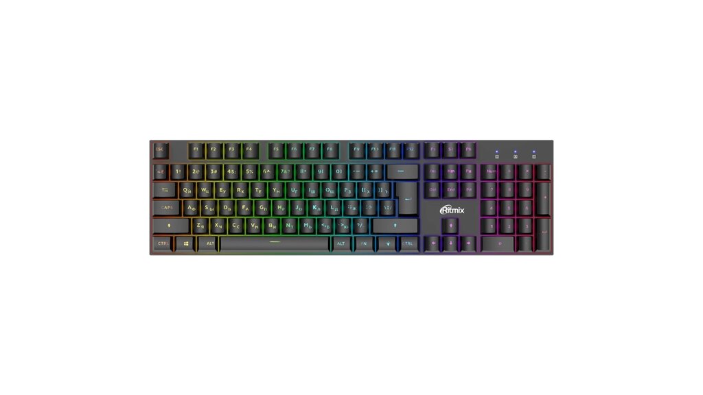 Клавиатура механическая RITMIX RKB-610BL многоцветная подсветка, 104 кн от компании Медиамир - фото 1