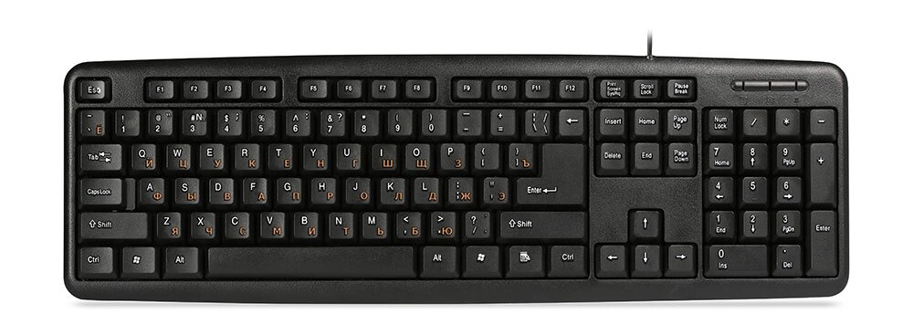 Клавиатура проводная Smartbuy 112 ONE USB черная (SBK-112U-K)/20 ##от компании## Медиамир - ##фото## 1