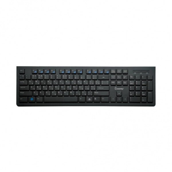 Клавиатура проводная Smartbuy мультимедийная 206 USB Slim черная (SBK-206US-K) от компании Медиамир - фото 1