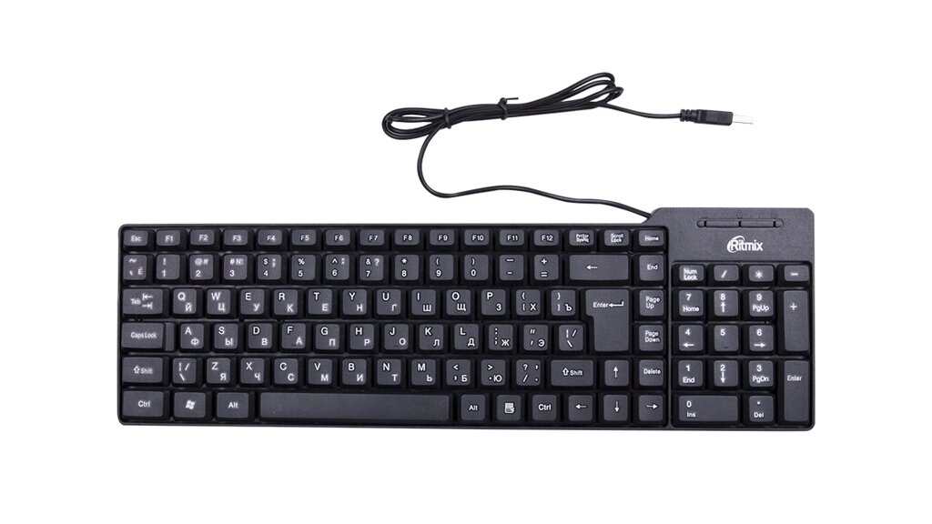 Клавиатура RITMIX RKB-100 черная от компании Медиамир - фото 1