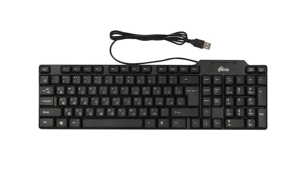 Клавиатура RITMIX RKB-111, черная от компании Медиамир - фото 1