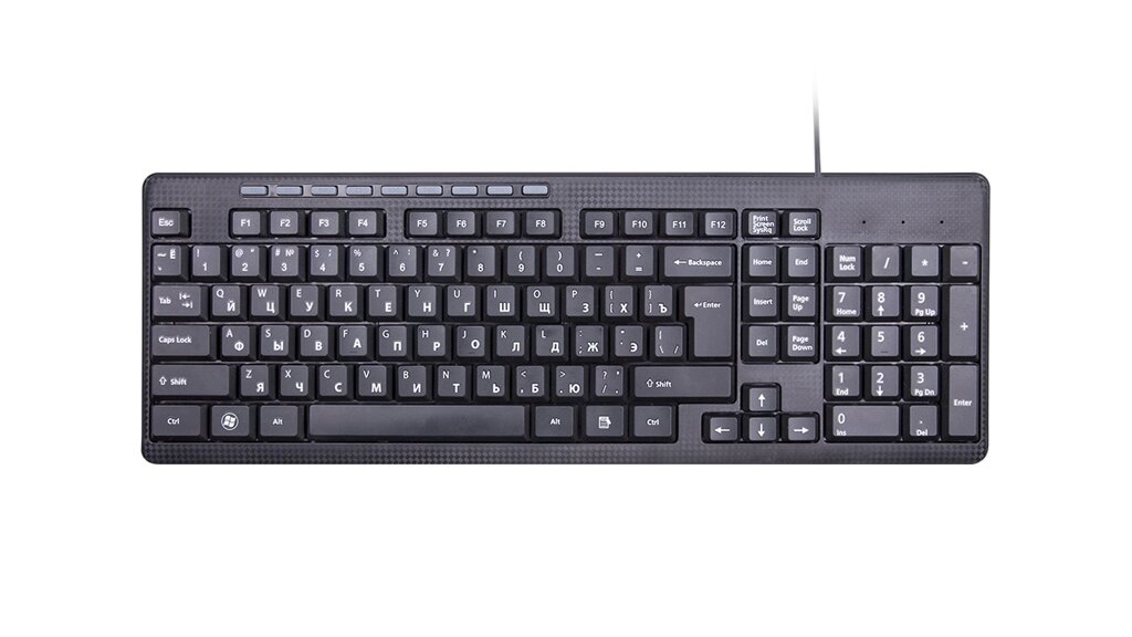 Клавиатура RITMIX RKB-155 , «под карбон» , черная от компании Медиамир - фото 1
