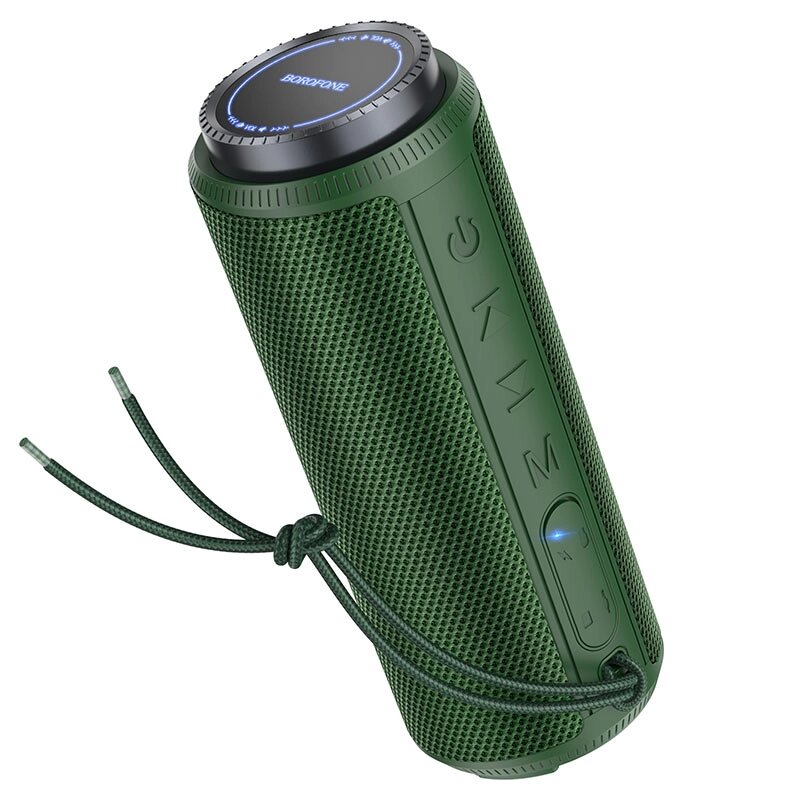 Колонка портативная Borofone BR22 2*5W 1200mAh BT/FM/TF/USB/AUX/TWS Dark Green от компании Медиамир - фото 1