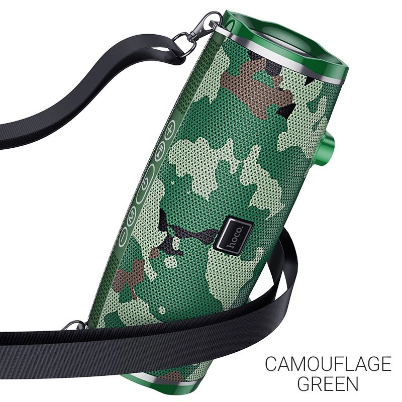 Колонка портативная HOCO BS40 2*7W 2400mAh Влагозащита, AUX, micro SD, USB, Power Bank Camouflage Gre от компании Медиамир - фото 1