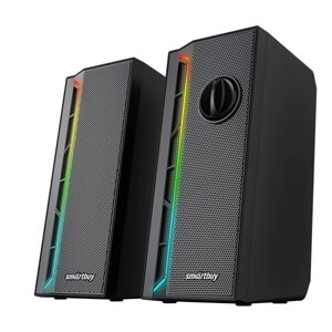 Колонки мультимедийные 2.0 SmartBuy NEON MELODY 2, 6 Вт, RGB-подсветка, черная (SBA-4600)/16