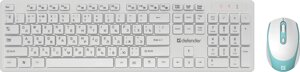 Комплект беспроводной Defender клавиатура+мышь Auckland C-987 RU, белый, полноразмерный (45987)