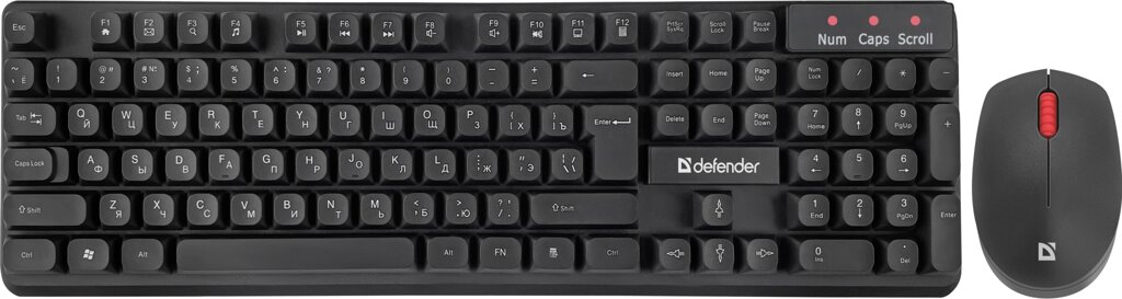 Комплект беспроводной Defender клавиатура+мышь Milan C-992 RU, черный, полноразмерный  (45992) от компании Медиамир - фото 1