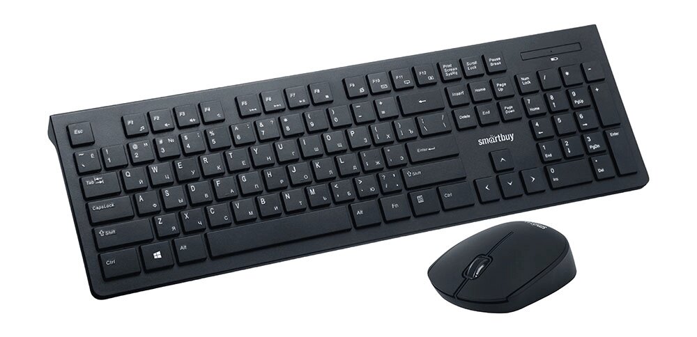 Комплект беспроводный клавиатура+мышь Smartbuy 206368AG-K черный (SBC-206368AG-K) /20 от компании Медиамир - фото 1