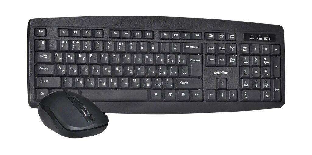 Комплект беспроводный клавиатура+мышь Smartbuy 212332AG ONE черный (SBC-212332AG-K) /10 от компании Медиамир - фото 1