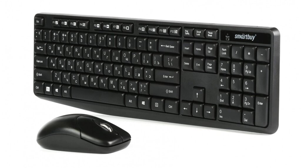 Комплект беспроводный клавиатура+мышь Smartbuy 235380AG-K черный (SBC-235380AG-K) от компании Медиамир - фото 1