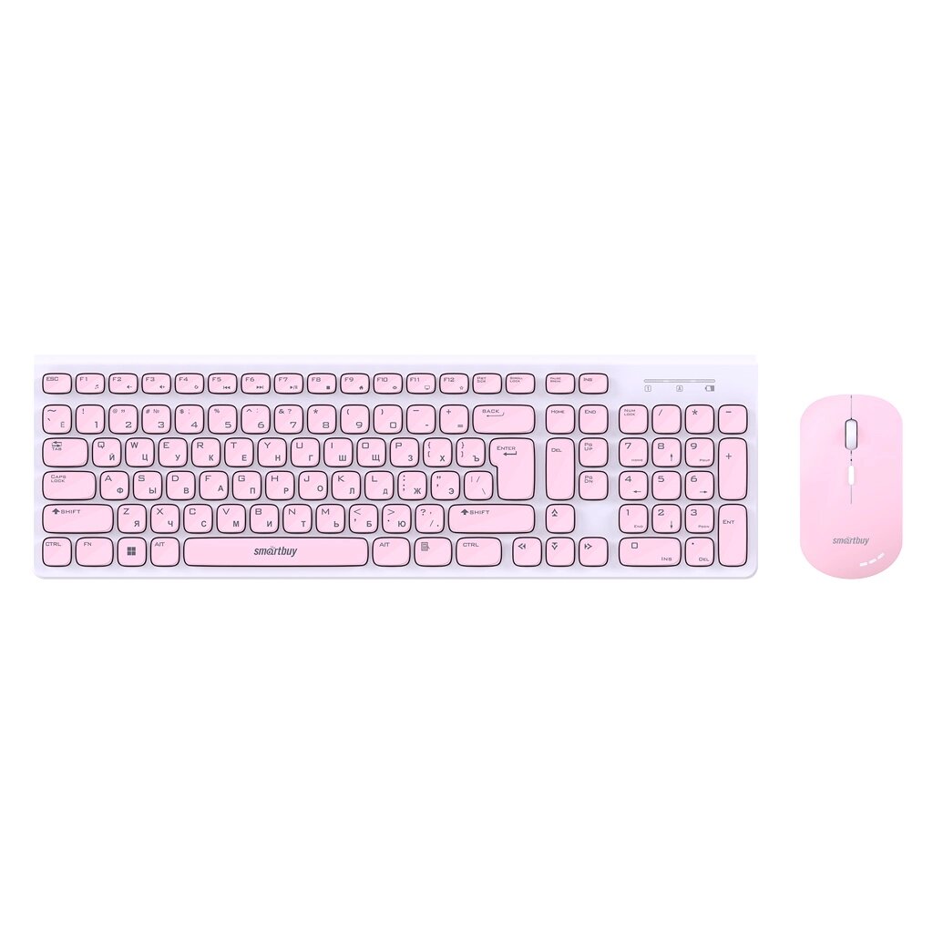Комплект беспроводный клавиатура+мышь Smartbuy 250288 ONE бело-розовый (SBC-250288AG-WP)/20 от компании Медиамир - фото 1