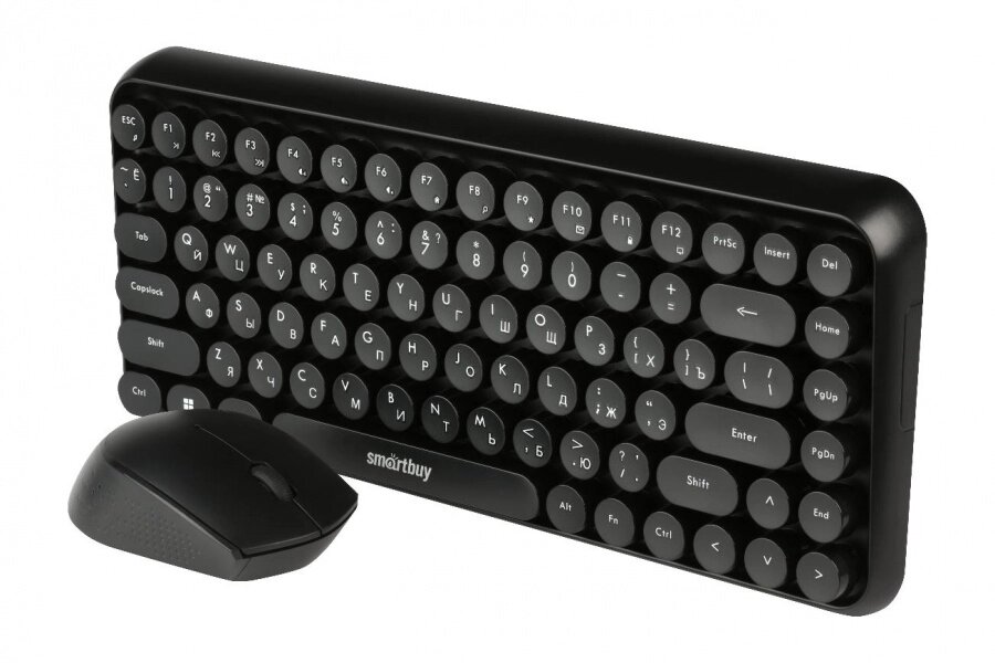 Комплект беспроводный клавиатура+мышь Smartbuy 626376AG черный (SBC-626376AG-K) /10 от компании Медиамир - фото 1