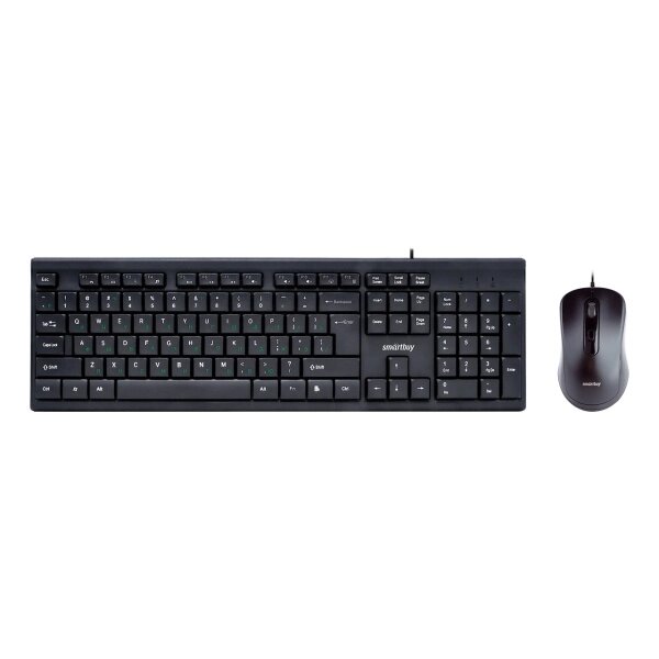 Комплект проводный клавиатура+мышь Smartbuy 114282 ONE черный (SBC-114282-K) /20 от компании Медиамир - фото 1