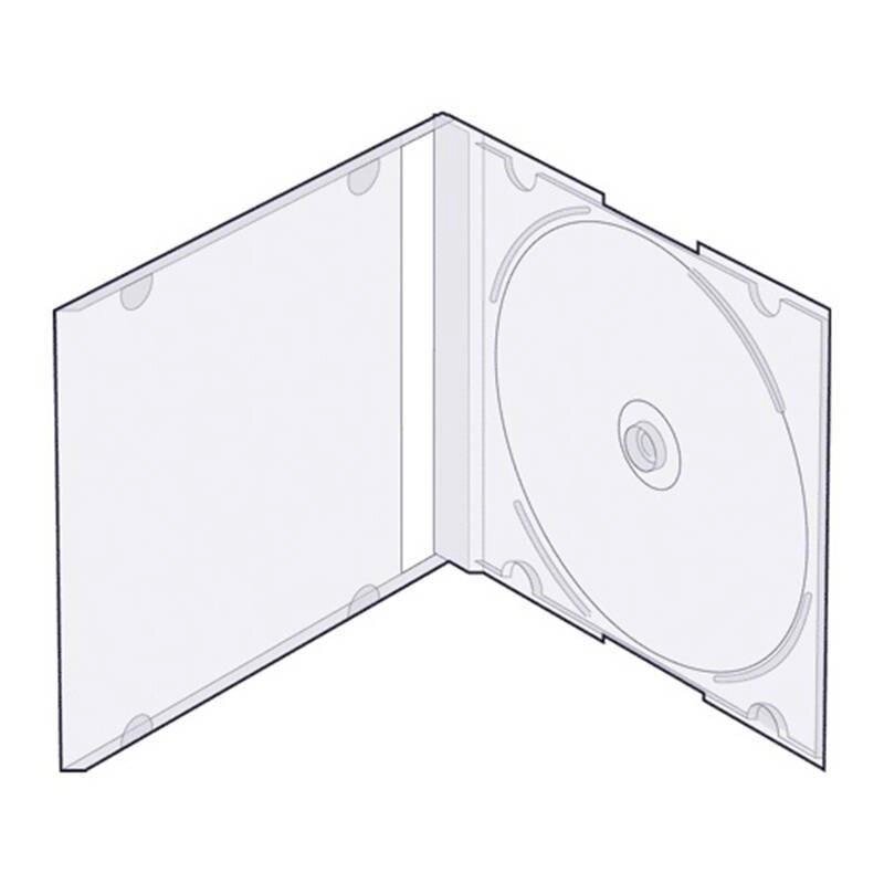 Коробки для  дисков 1CD  (slim прозрачный) Тайвань от компании Медиамир - фото 1