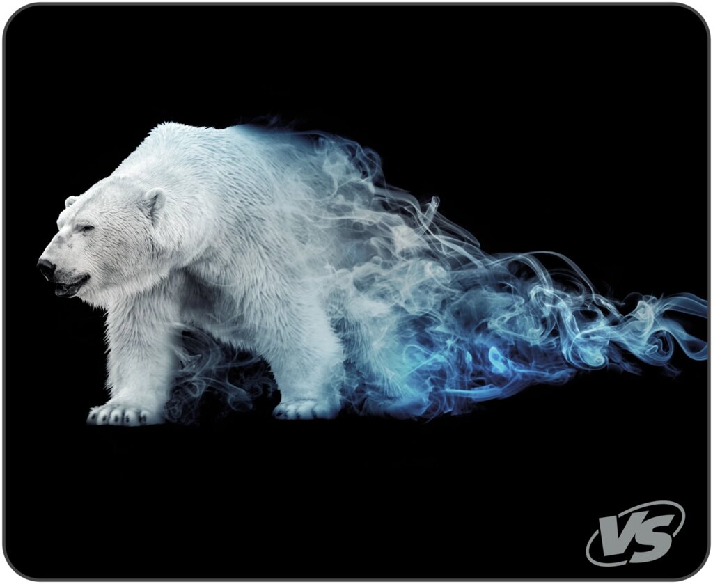 Коврик VS для компьютерной мыши "Flames", Белый медведь (240*320*3мм), ткань+резин. основан VS_A4759 от компании Медиамир - фото 1