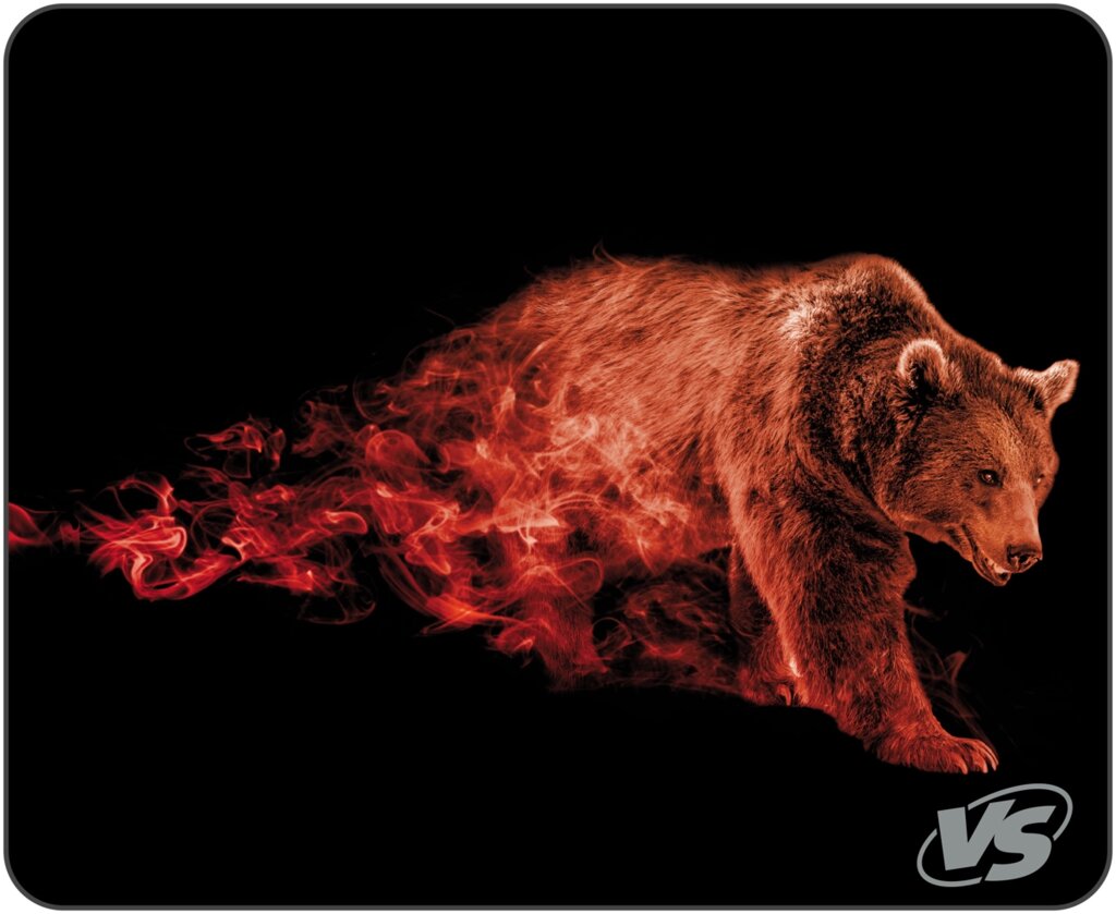 Коврик VS для компьютерной мыши "Flames", Бурый медведь (240*320*3мм), ткань+резин. основан VS_A4801 от компании Медиамир - фото 1